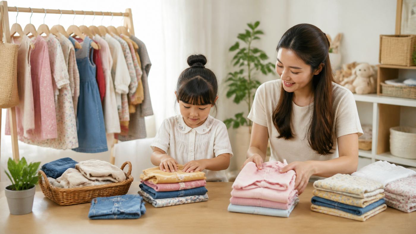 ลูกโตไว เลือกเสื้อผ้ามือสองยังไงให้คุ้มทั้งบ้าน