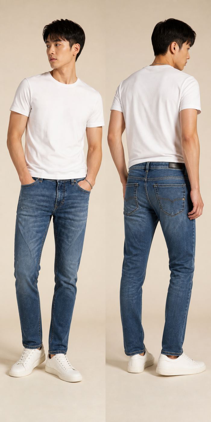 DIESEL ยีนส์จ็อกเกอร์เดนิมสีน้ำเงิน