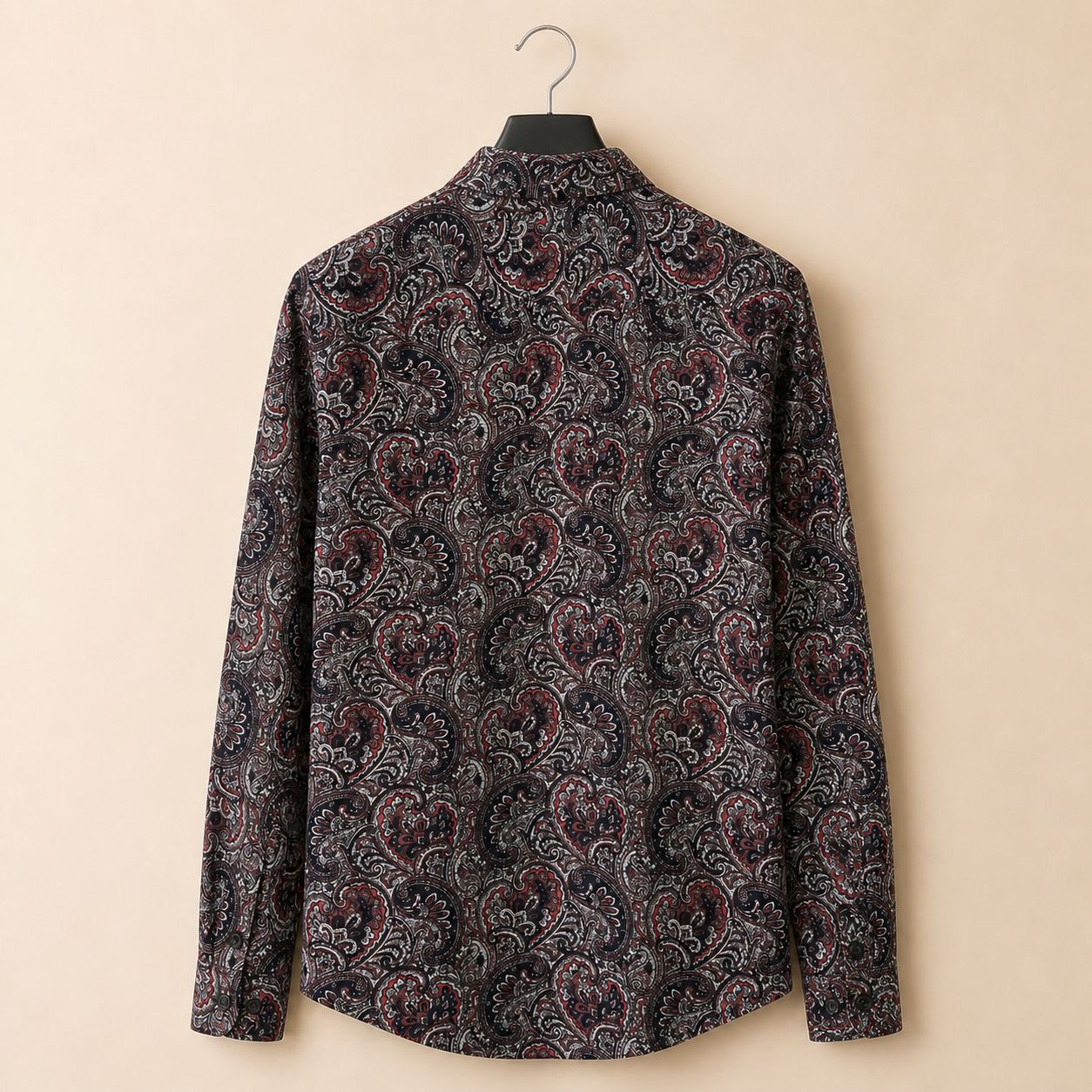 H&M เสื้อเชิ้ต Slim Fit ลาย Paisley แขนยาว