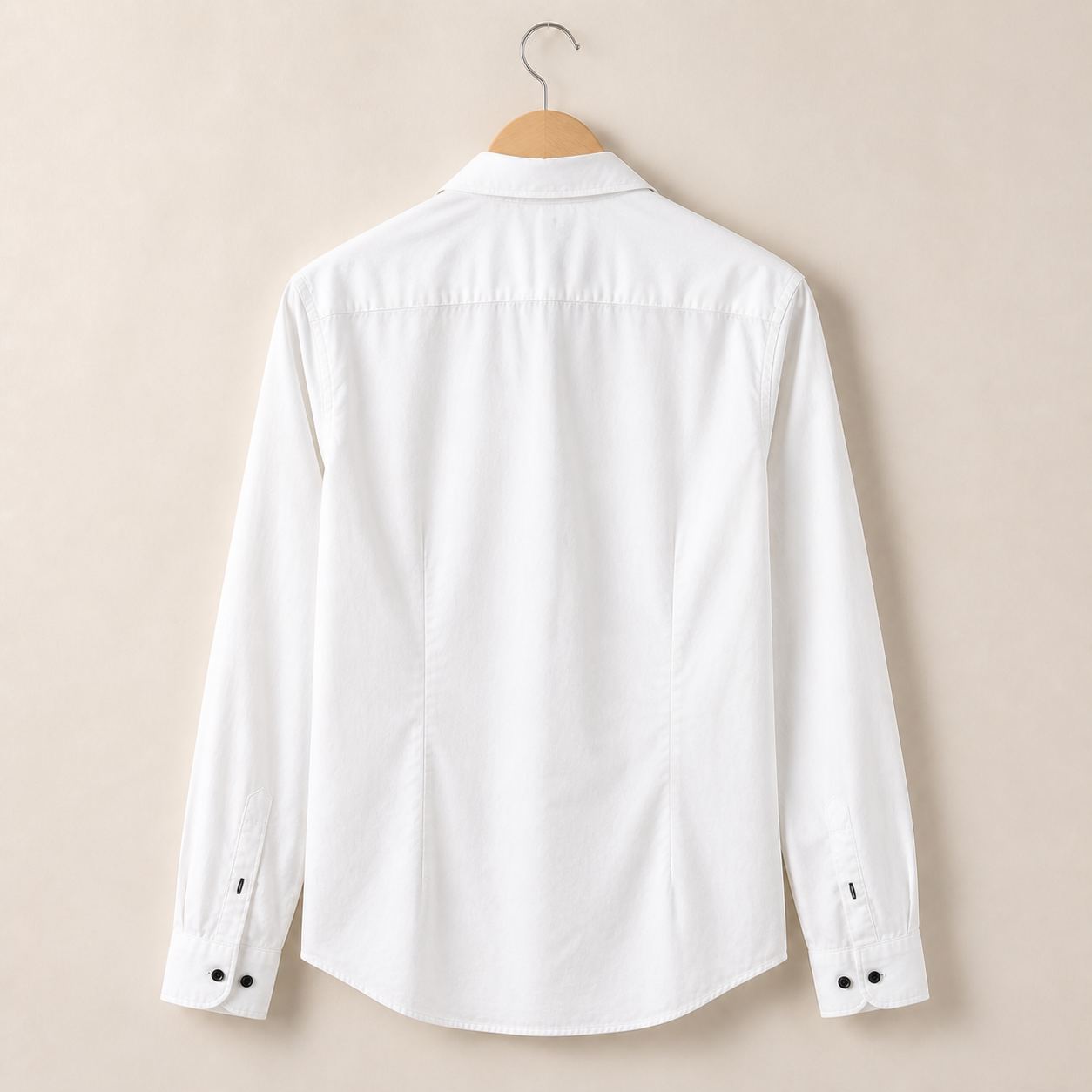 H&M เสื้อเชิ้ต Slim Fit สีขาวแขนยาว