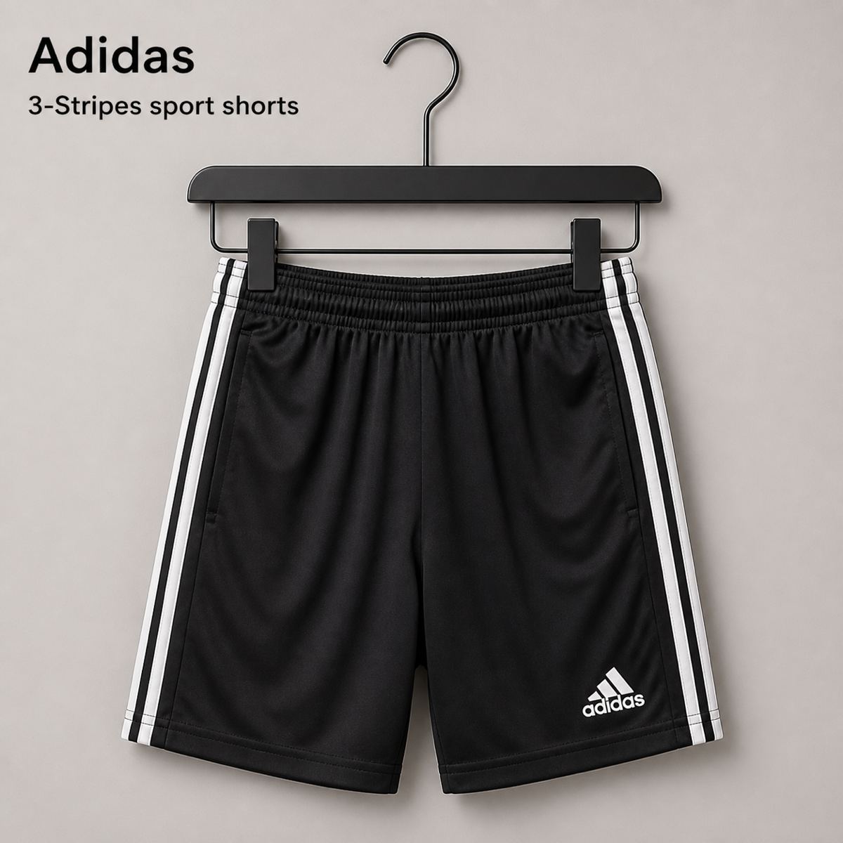 ADIDAS กางเกงขาสั้นกีฬาสีดำ