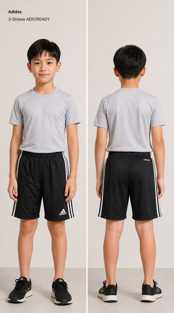 ADIDAS กางเกงขาสั้นกีฬาสีดำ