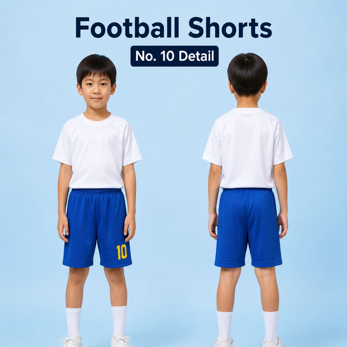 Football กางเกงขาสั้นฟุตบอลสีน้ำเงิน