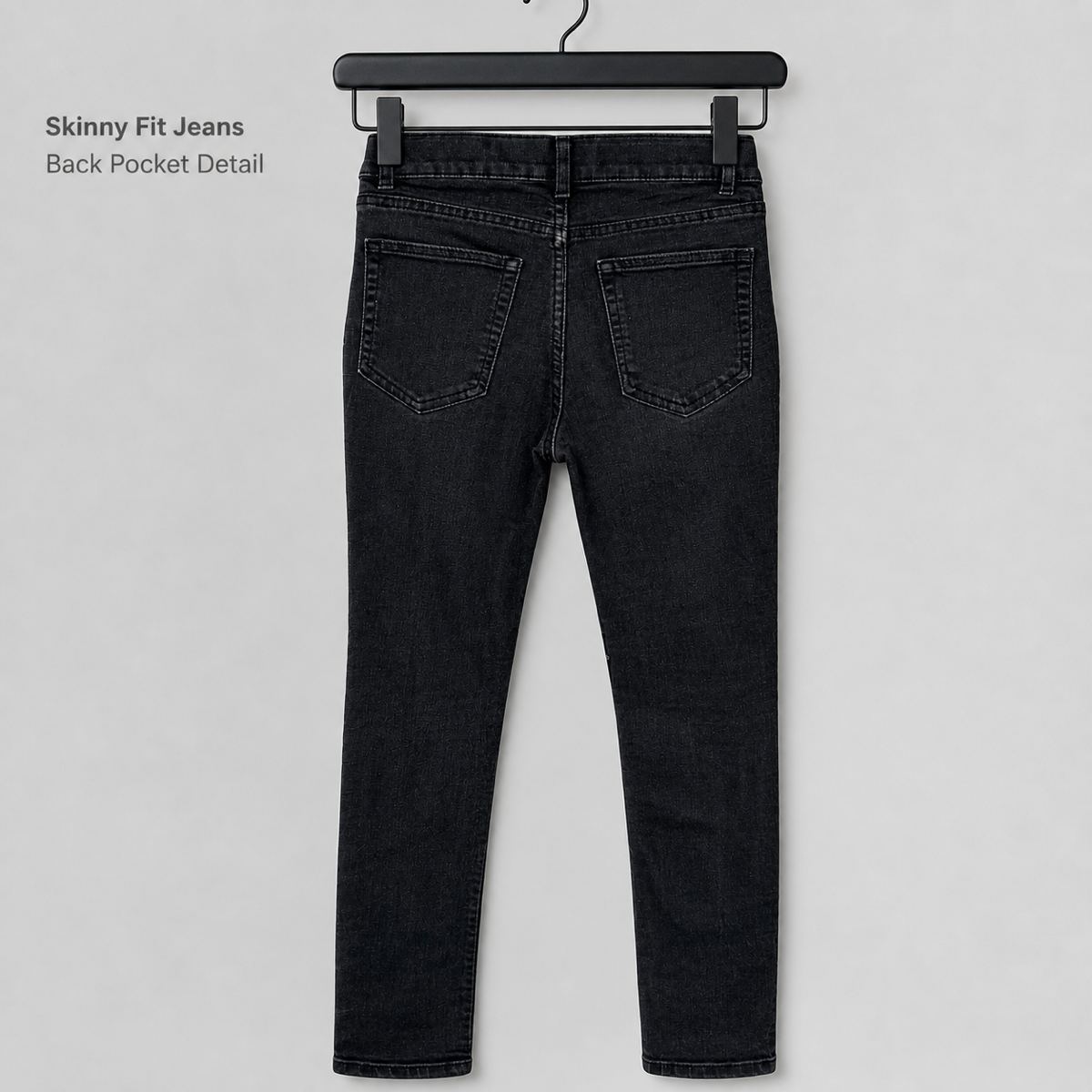 H&M ยีนส์ Skinny สีดำ