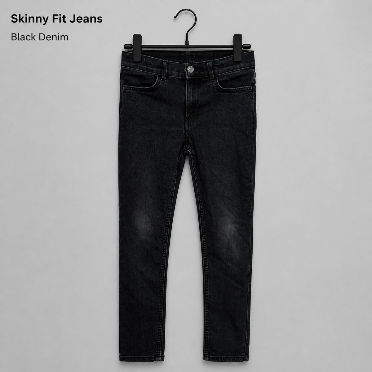 H&M ยีนส์ Skinny สีดำ