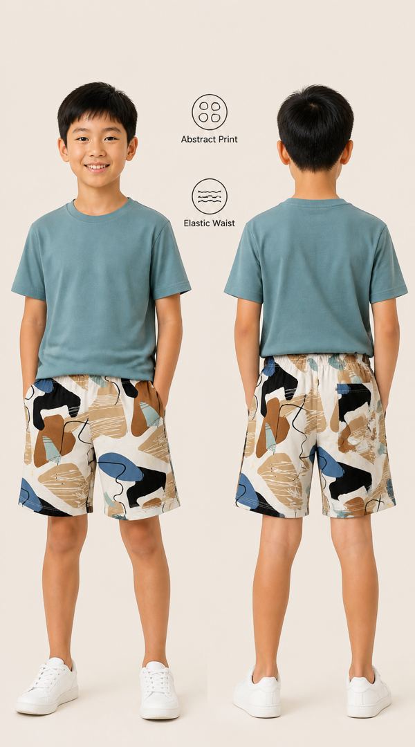 H&M กางเกงขาสั้นสเวตลาย Abstract