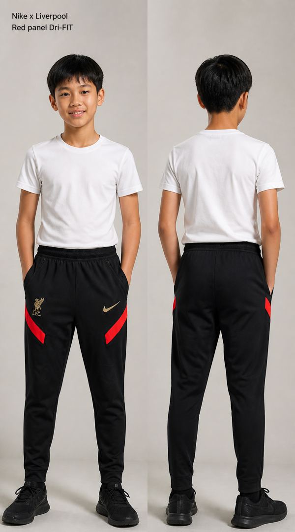 NIKE × LIVERPOOL กางเกงจ็อกเกอร์ Dri-FIT สีดำ-แดง