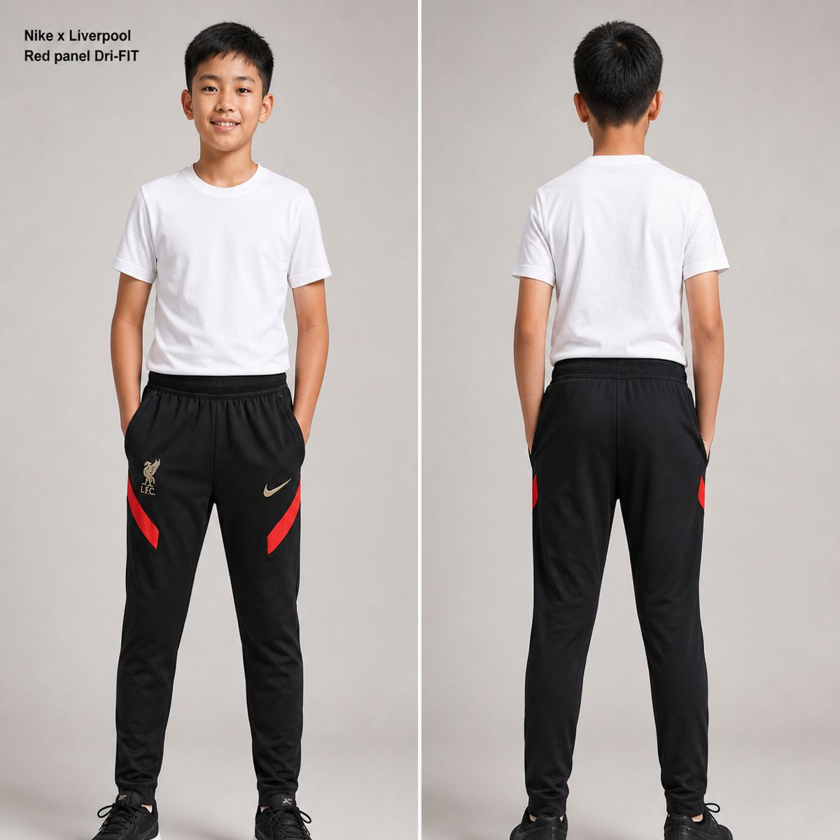 NIKE × LIVERPOOL กางเกงจ็อกเกอร์ Dri-FIT สีดำ-แดง