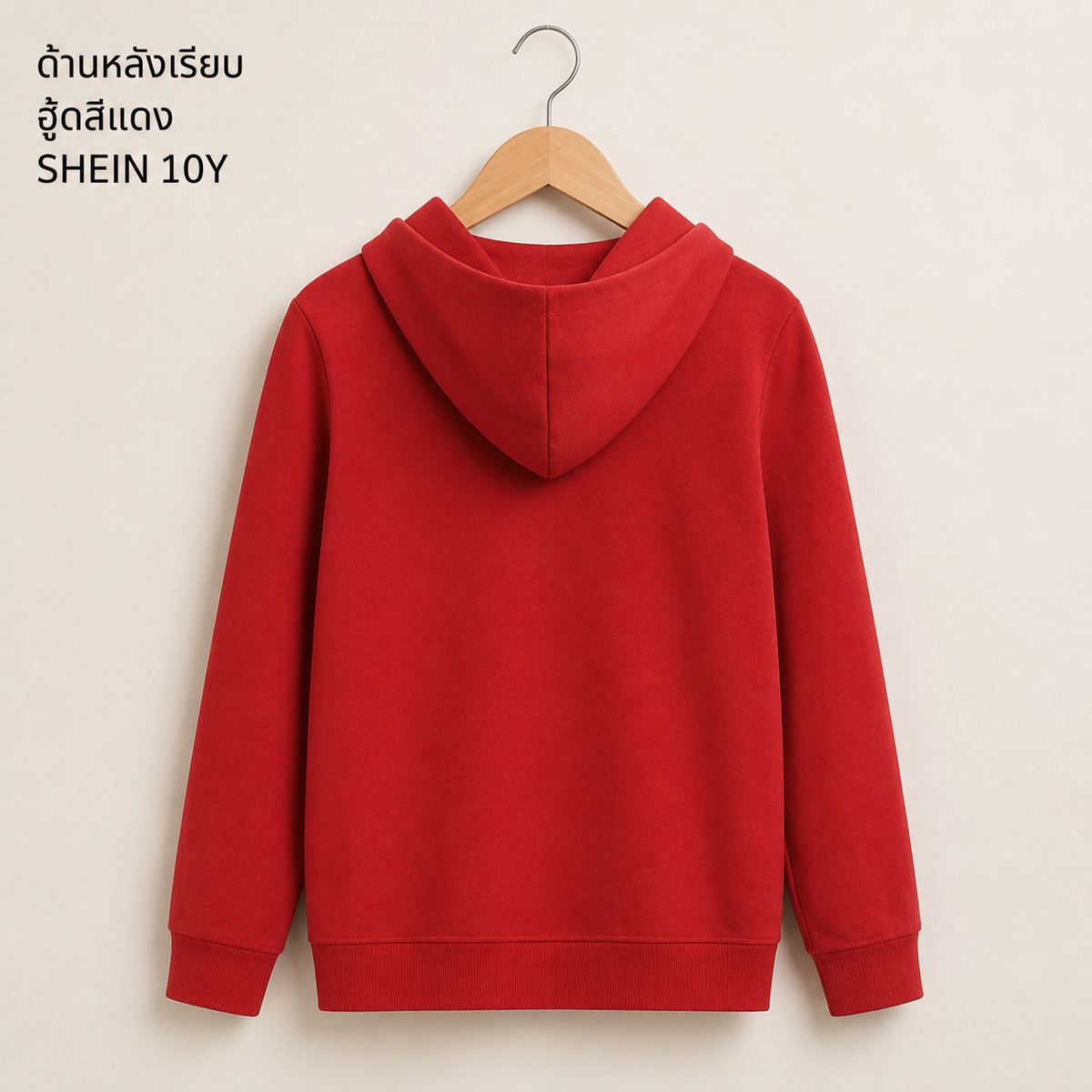 SHEIN เสื้อฮู้ดดี้ลาย NASA สีแดง