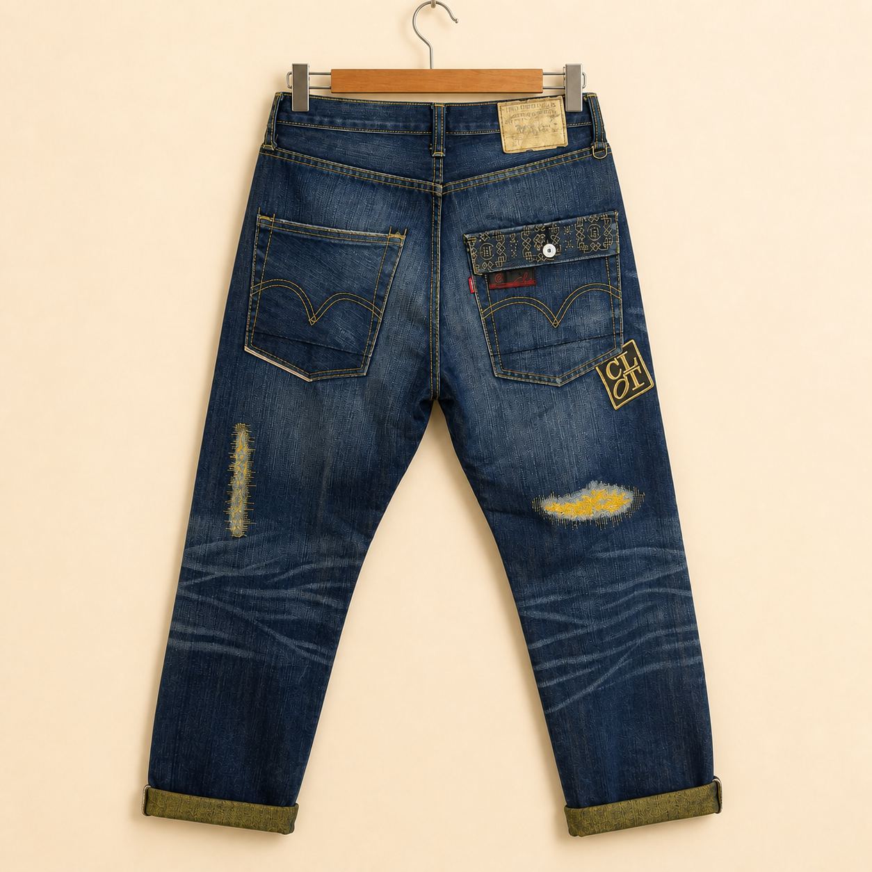 LEVI'S × CLOT ยีนส์คอลแลป Tapered สีน้ำเงิน
