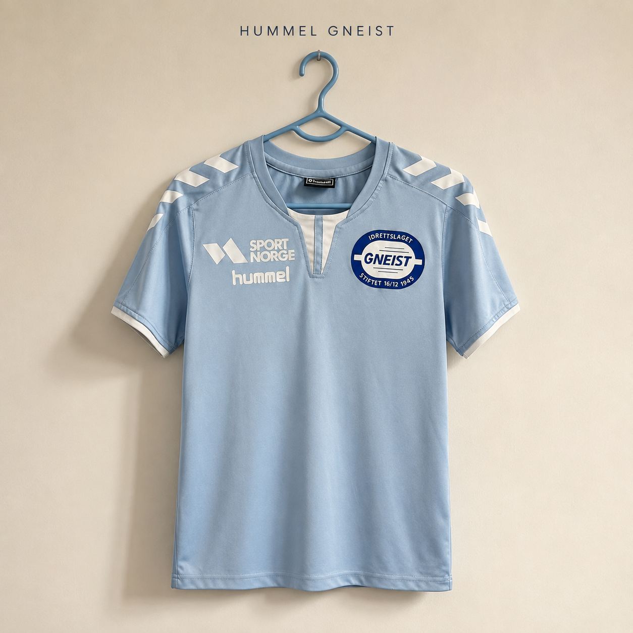 เสื้อกีฬาเด็ก Hummel Gneist สีฟ้าอ่อน Sport Norge