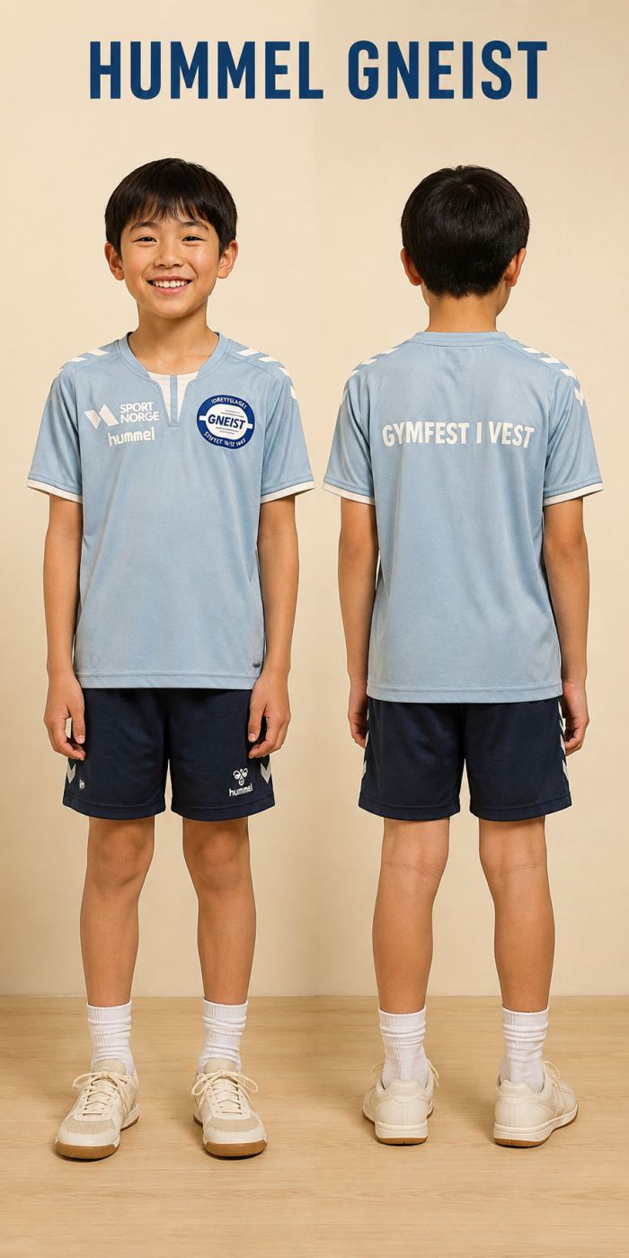 เสื้อกีฬาเด็ก Hummel Gneist สีฟ้าอ่อน Sport Norge